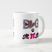 Hond Moeder Luipaard Hart Mok -Cadeau voor Moeder (Voorkant rechts)