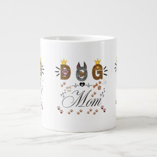 Hond Moeder Luipaard Print Poot Ontwerp/Luipaard H Grote Koffiekop