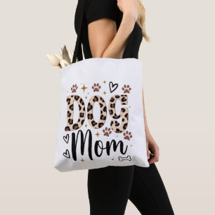 Hond Moeder Luipaardprint Boodschappentas Tote Bag