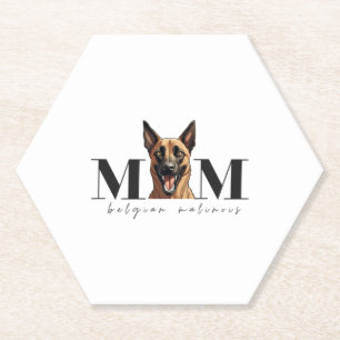 Hond Moeder MALINOIS Classic T-shirt Kartonnen Onderzetters