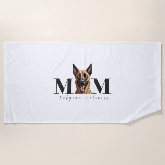 Hond Moeder MALINOIS Classic T-shirt Strandlaken (Voorkant)