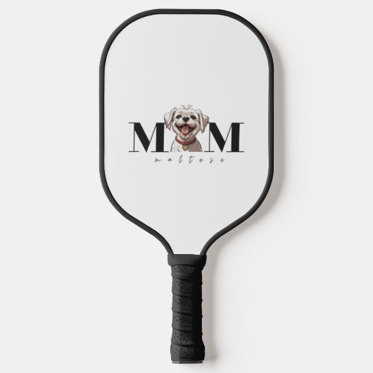 Hond Moeder MALTESE Classic T-shirt Pickleball Paddle (Voorkant)