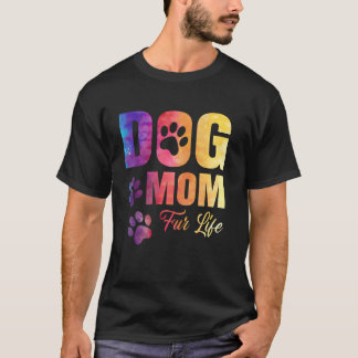 Hond Moeder Mama Tie Dye Hond Meisjes Vrouwen Moed T-shirt