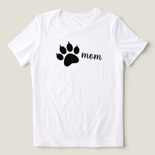 Hond Moeder Minimalistisch Eenvoudig Tri-Blend T-s Shirt (Design voorkant)