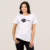 Hond Moeder Minimalistisch Eenvoudig Tri-Blend T-s Shirt (Voorkant volledig)