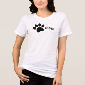 Hond Moeder Minimalistisch Eenvoudig Tri-Blend T-s Shirt (Voorkant)