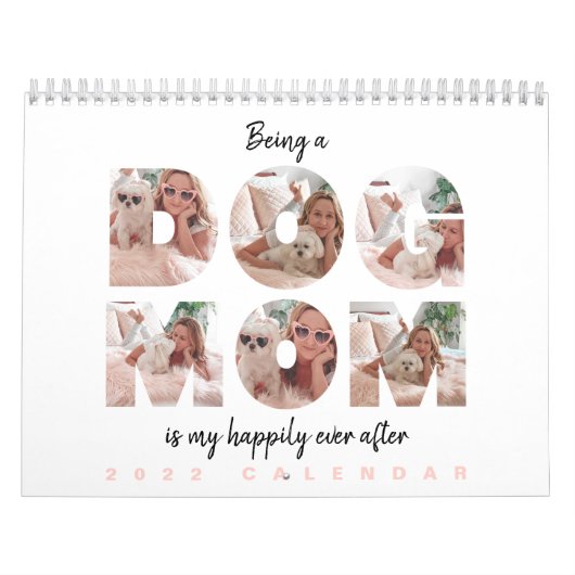 Hond Moeder| Moderne Fotocollage Aangepaste Tekstk Kalender (Hoes)