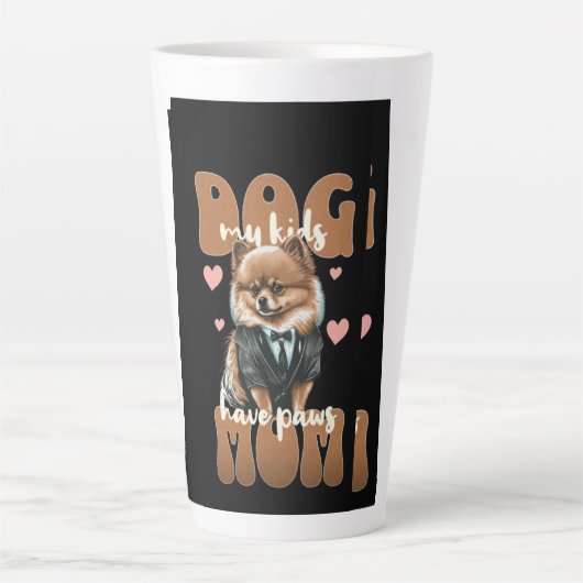Hond Moeder Mok - Aangepaste Naam Optie - Koffieko (Voorkant)