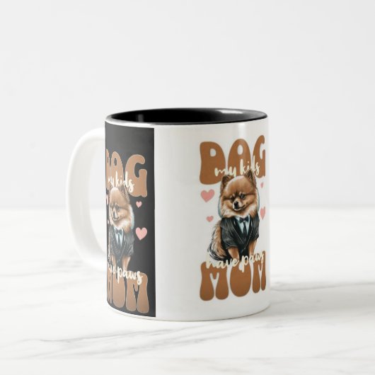 Hond Moeder Mok – Koffie & Honden Design – Cute Hu (Voorkant links)