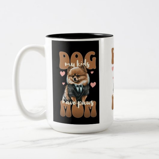 Hond Moeder Mok - Minimalistisch Ontwerp - Stijlvo (Links)