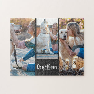 Hond Moeder Opgericht Modern Schrift Zwart 3 Foto Legpuzzel
