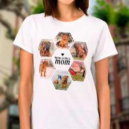 Hond Moeder Persoonlijke 6 huisdier foto collage m T-shirt