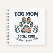 Hond Moeder Poot Bloemstuk  Notitieboek (Voorkant)