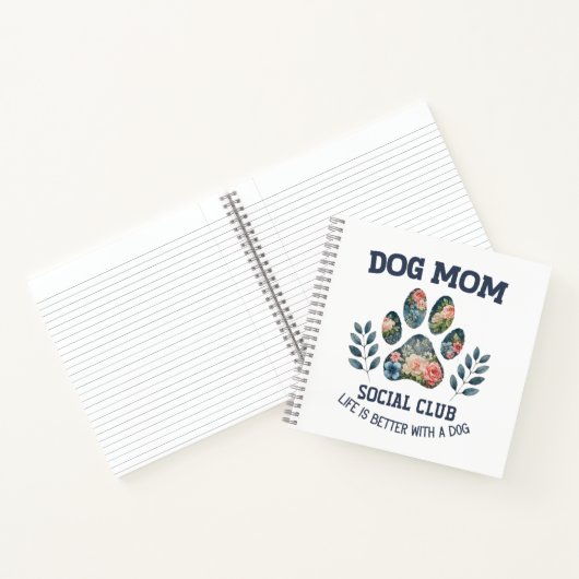 Hond Moeder Poot Bloemstuk  Notitieboek (Binnen)
