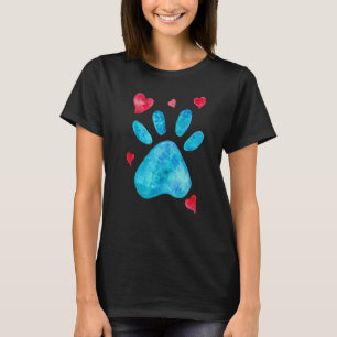 Hond Moeder Poot Print Retro Vrouwen Graphic T-shirt