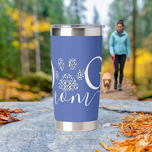 Hond Moeder pootafdruk gepersonaliseerd Geïsoleerde Drinkbeker