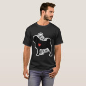 Hond Moeder (Pug) T-shirt (Voorkant volledig)