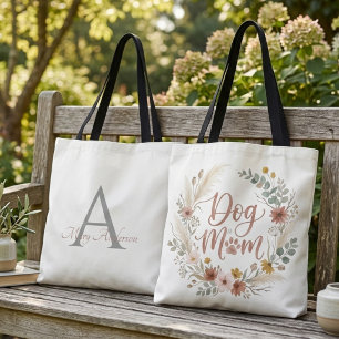 Hond Moeder Redding Voorstander Boho Bloemenkrans Tote Bag