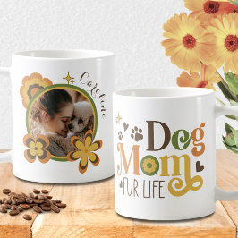 Hond Moeder Retro Aangepaste Naam Foto Koffiemok