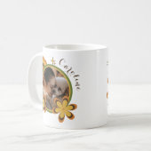 Hond Moeder Retro Aangepaste Naam Foto Koffiemok (Voorkant links)