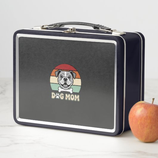 Hond Moeder Retro Bulldog Vector (In situ)