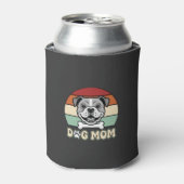 Hond Moeder Retro Bulldog Vector Blikjeskoeler (Blikje Voorkant)