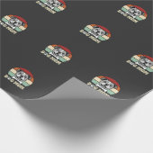 Hond Moeder Retro Bulldog Vector Cadeaupapier (Hoek)