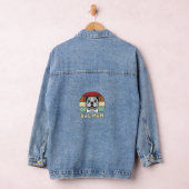 Hond Moeder Retro Bulldog Vector Denim Jacket (Hangar)