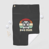Hond Moeder Retro Bulldog Vector Golfhanddoek (Insitu)