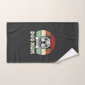 Hond Moeder Retro Bulldog Vector Handdoek (Handdoek)