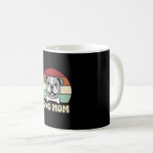 Hond Moeder Retro Bulldog Vector Koffiemok (Voorkant rechts)