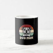 Hond Moeder Retro Bulldog Vector Koffiemok (Center)