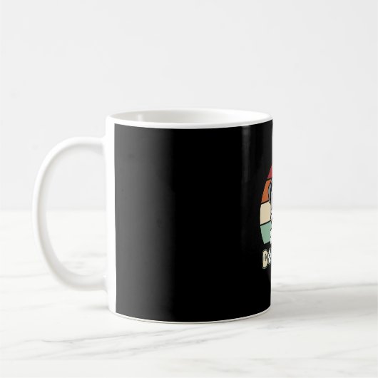 Hond Moeder Retro Bulldog Vector Koffiemok (Links)