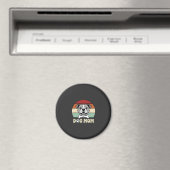 Hond Moeder Retro Bulldog Vector Magneet (Insitu (Vaatwasser))