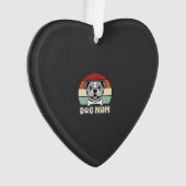 Hond Moeder Retro Bulldog Vector Ornament (voorkant)