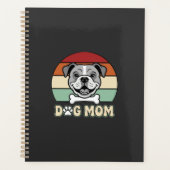 Hond Moeder Retro Bulldog Vector Planner (Voorkant)