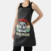 Hond Moeder Retro Bulldog Vector Schort (Insitu)