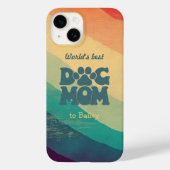 Hond Moeder Retro Groovy gepersonaliseerd Case-Mate iPhone Case (Achterkant)