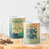 Hond Moeder Retro Groovy gepersonaliseerd Koffiemok