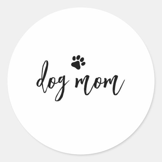 Hond moeder ronde sticker (Voorkant)