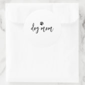 Hond moeder ronde sticker (Tas)