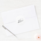 Hond Moeder, Ruwharige Dachshund - Schattig Ronde Sticker (Envelop)
