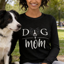 Hond Moeder Schattige Border Collie Tri-Blend Shirt