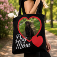 Hond Moeder Script Rode Hart Foto Zwart