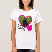 Hond Moeder Script Roze Hart Foto Wit T-shirt (Voorkant)
