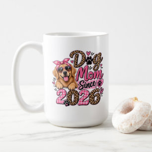 Hond Moeder Sinds 2026 Roze Luipaard Koffiemok