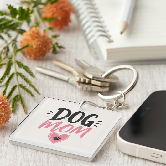 Hond moeder sleutelhanger (Voorkant Rechts)