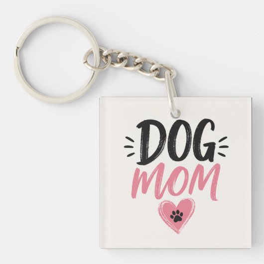 Hond moeder sleutelhanger (voorkant)