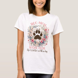 Hond moeder sociale club t-shirt