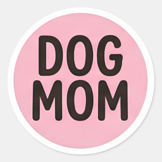 Hond Moeder Sticker – Cute Hond Liefhebber Decal (Voorkant)
